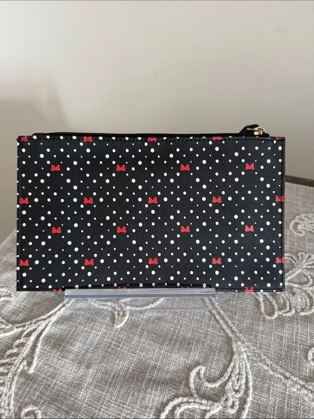 Disney Minnie Mouse Black/White/Red Wristlet Clutch